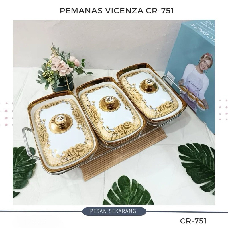 Vicenza CR751 Prasmanan Keramik Set 3 Motif Gemini