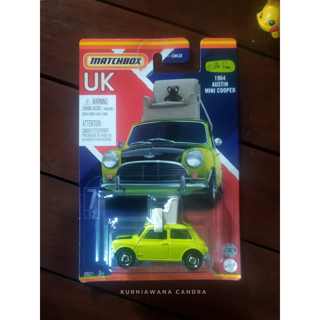 Matchbox 1964 Austin Mini Cooper Mr Bean MBX UK Collection 2021 Made In Thailand
