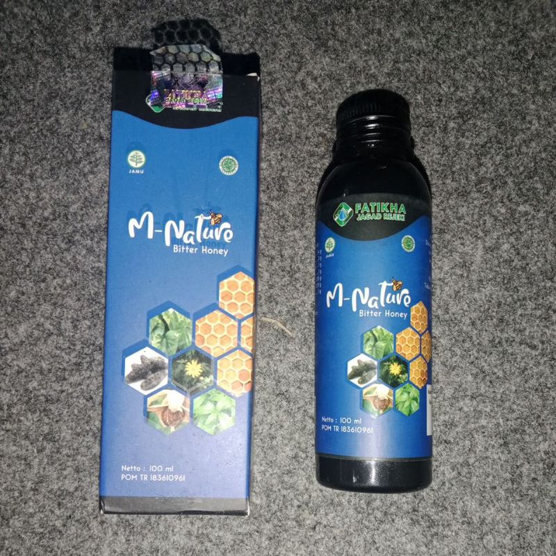 

m nature bitter honey madu hitam pahit