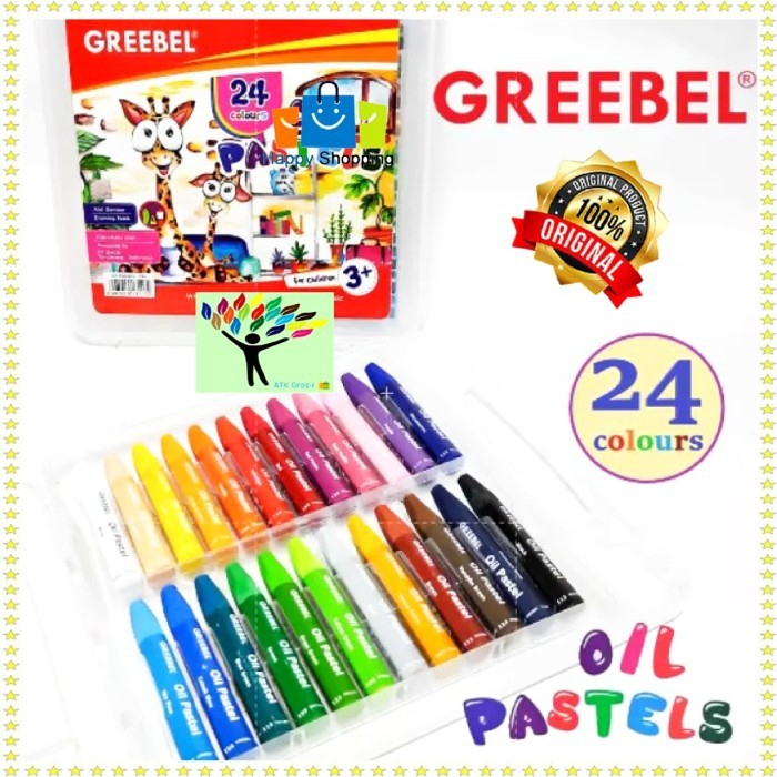 

Crayon Greebel 24 Warna ( Garansi Aman ) / Oil Pastel Greebel 24 Warna / Pewarna Krayon non toxic
