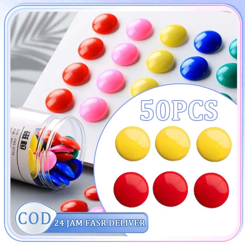 

50pcs Magnet Papan Tulis Whiteboard Magnet Whiteboard Kecil Warna Warni Magnet Besar
