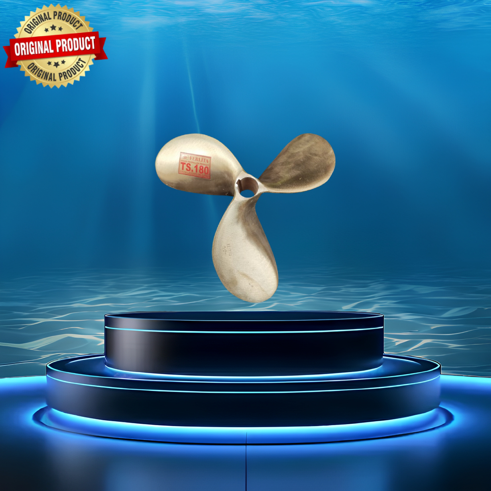 Tipe TS.180 DAUN BULAT Baling-Baling Perahu Kuningan Merk FERLITA