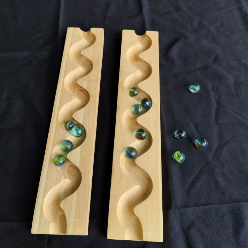 kelereng jalur track / marble run panjang 28cm