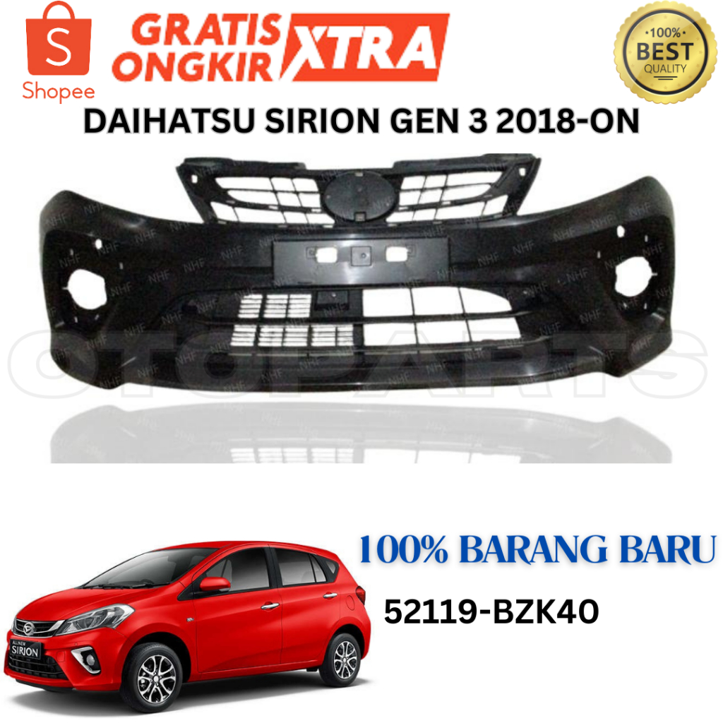 52119-BZK40 BUMPER BEMPER DEPAN SIRION GEN 3 2018 2019 2020 2021 BARU OEM IMPORT