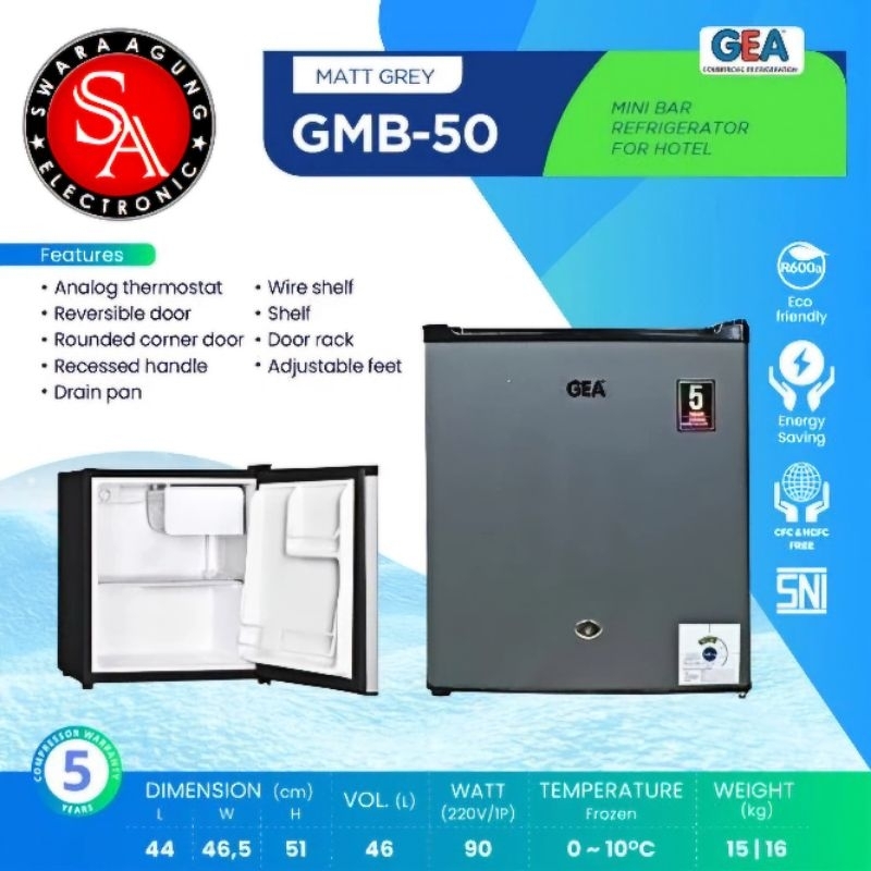 Kulkas Portable GEA Type: GMB-50 (Khusus Daerah Medan)