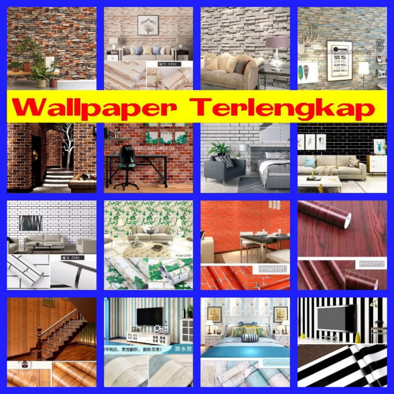 PUSAT GROSIR WALLPAPER Wallpaper Dinding Motif Batu 3D Wallpaper Dinding Bata 3D Wallpaper Dinding M