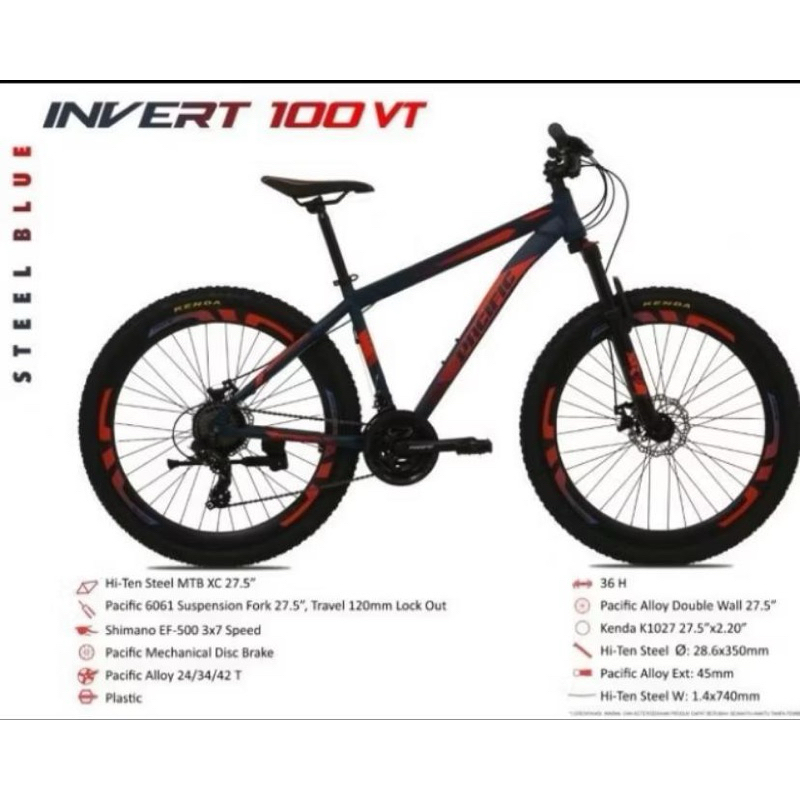 Sepeda Pacific 27.5 MTB Invert 100 VT