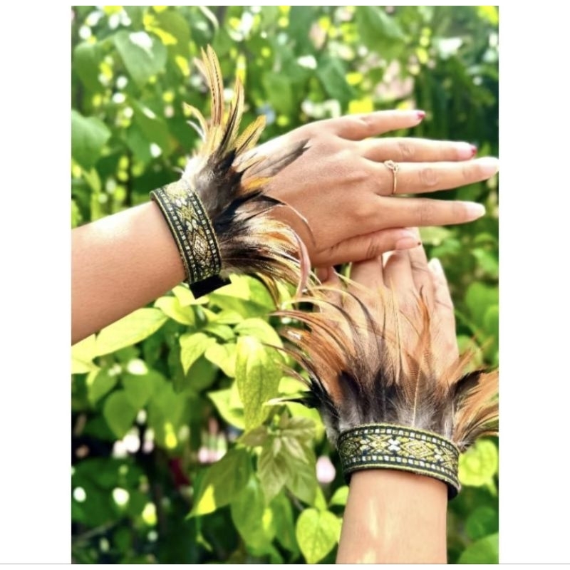 Bulu Tangan / Bulu Dayak / Aksesoris Tari / Baju Adat Dayak