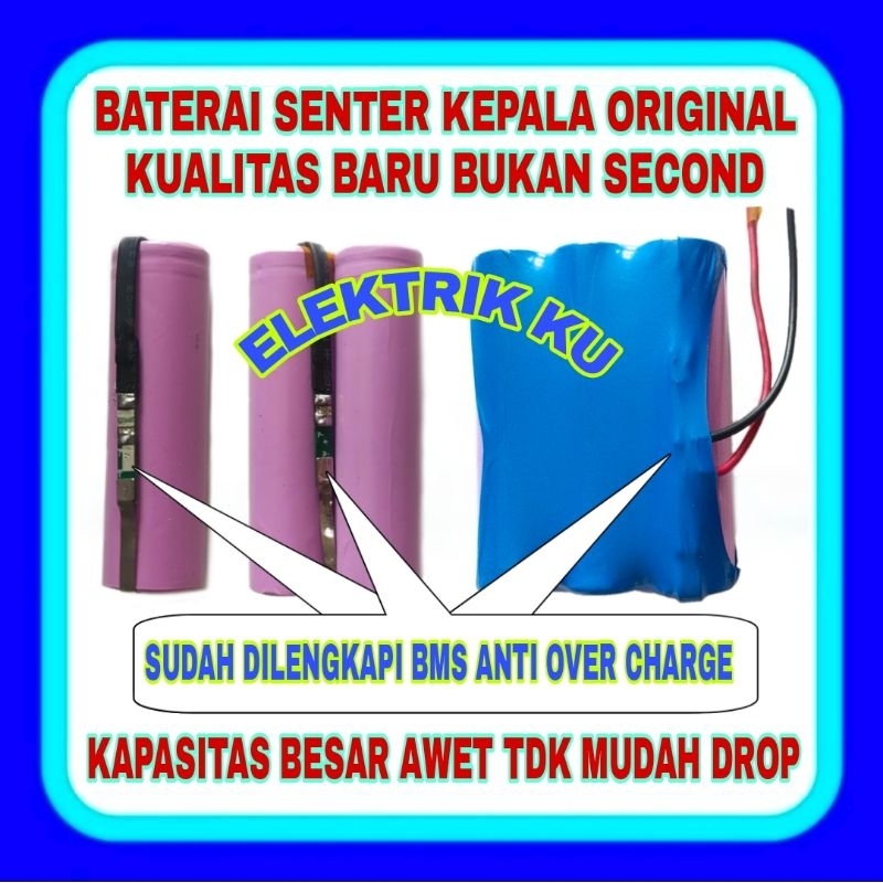BATERAI SENTER KEPALA ORIGINAL COCOK UNTUK BATERAI SENTER KEPALA DONY BATERAI SENTER KEPALA LUBY BAT