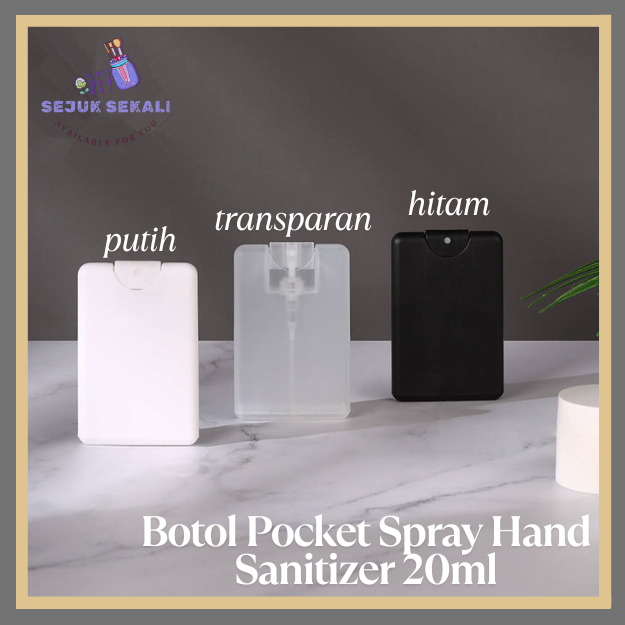 Botol Spray Parfum / Hand Sanitizer 20ml Card / Pocket / Kartu Plastik Size Model untuk Hand Sanitiz