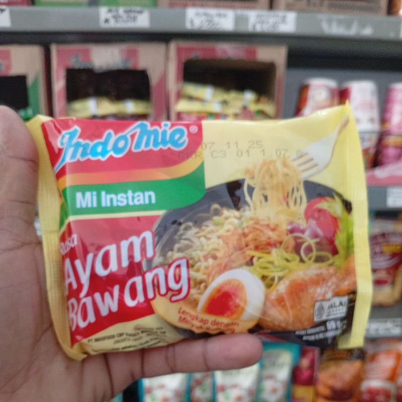

Indomie mi instan rasa ayam bawang UK 69 gr