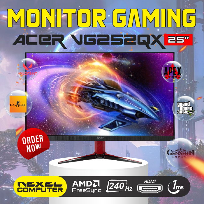Monitor LED Acer VG252QX 25 IPS 240Hz MONITOR GAMING