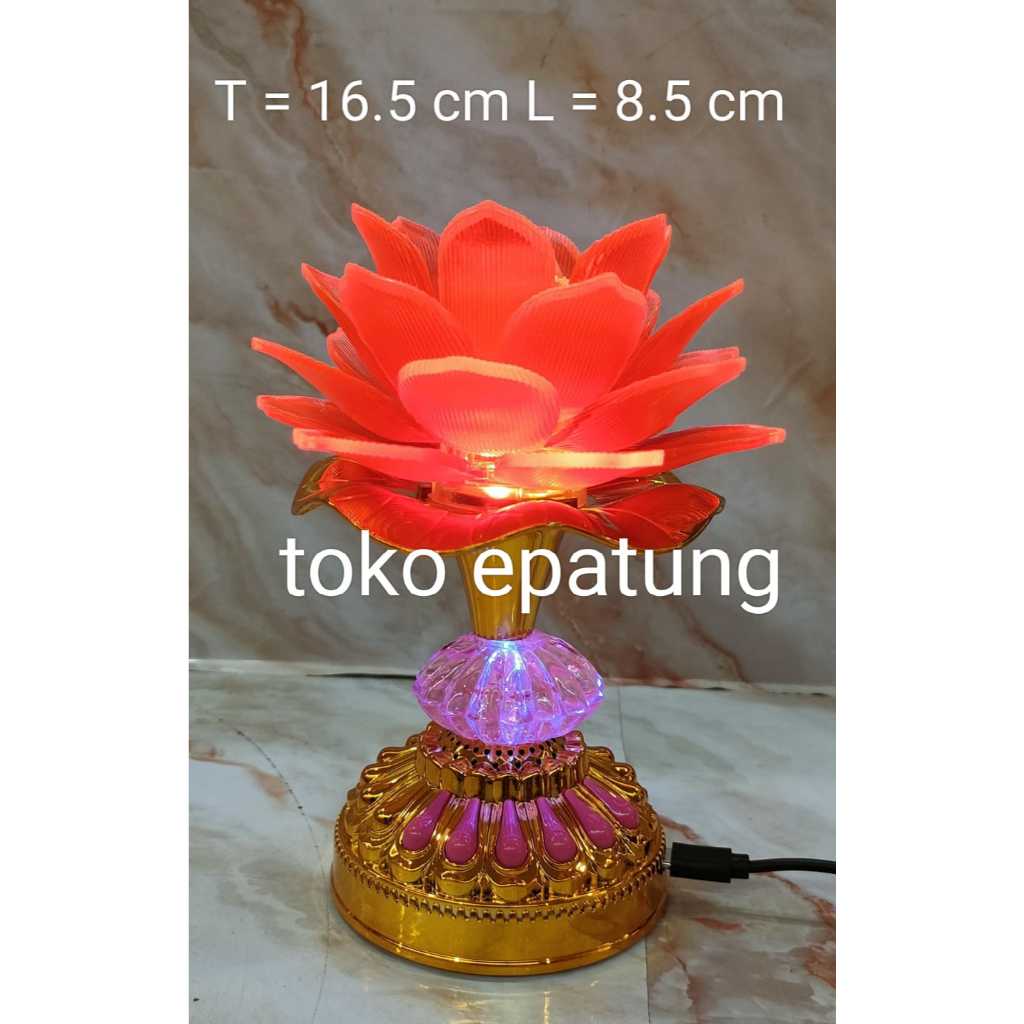 Lampu Teratai / Radio Budha Sembahyang isi lagu 52 lagu Buddha -16 cm