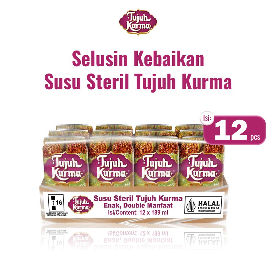 

Tujuh Kurma Susu Steril Kurma 189ml x 12 Kaleng (1 Pak)