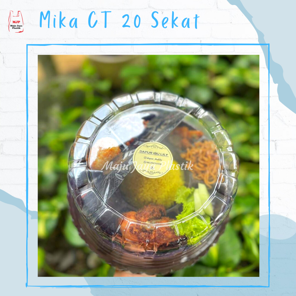 Mika Tumpeng Mini 20 cm Bulat Per Pcs Mika CT 20 Bulat Diameter 20 cm Tinggi 11 Cm Tumini Sekat ct20