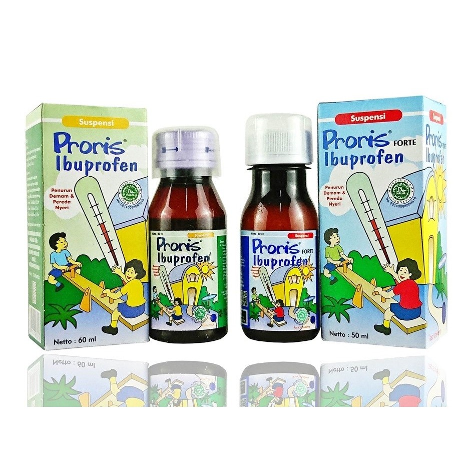 PRORIS SIRUP DAN PRORIS SIRUP FORTE 60 ML - MEREDAKAN DEMAM, NYERI SAKIT GIGI, SAKIT KEPALA, NYERI O