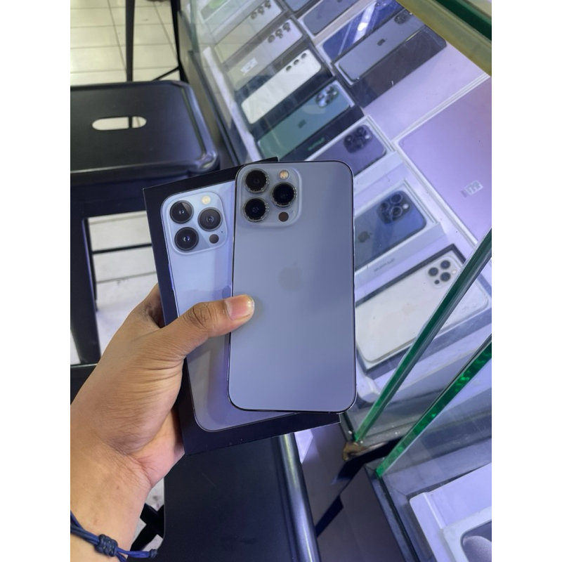 Iphone 13 pro 128 gb Ibox Warna Siera Blue Fulset Ori Secon Like New