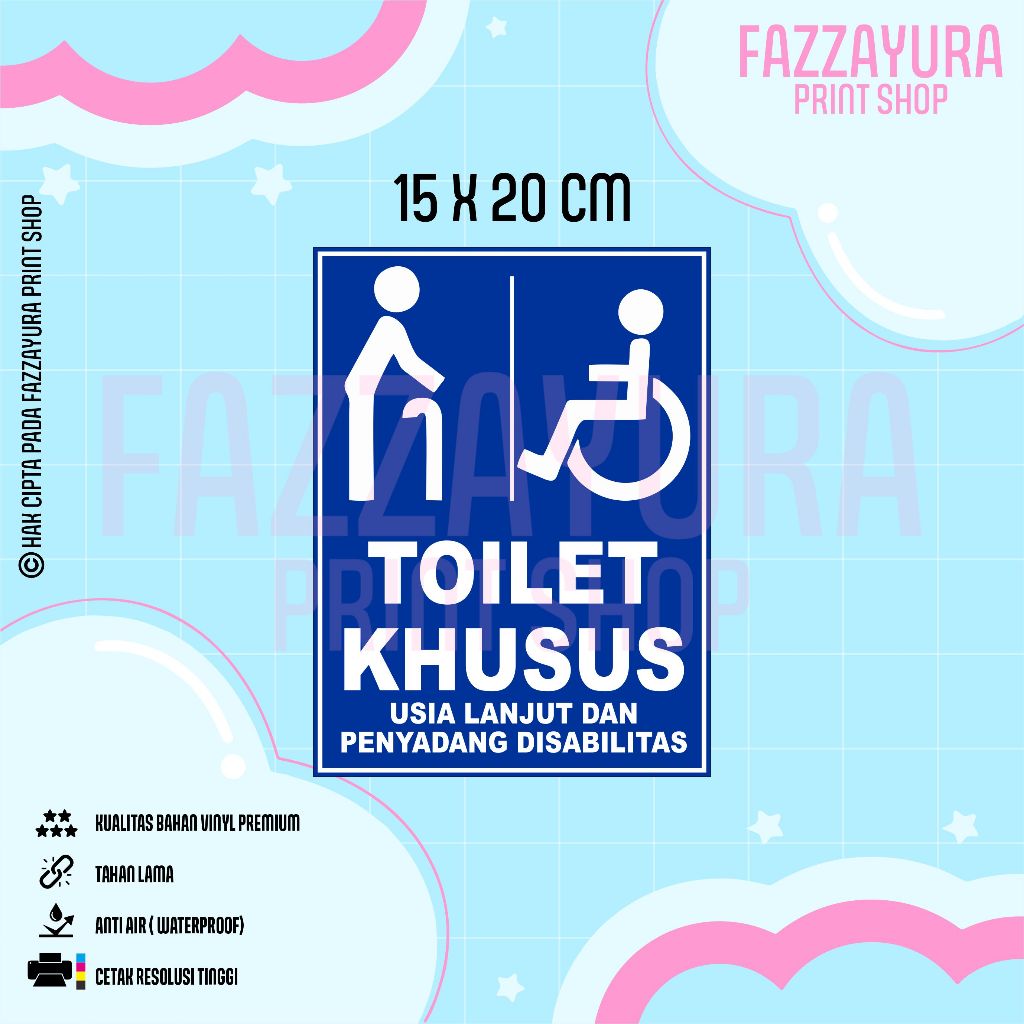 

STICKER TOILET KHUSUS USIA LANJUT DAN PENYANDANG DISABILITAS 15 X 20 CM