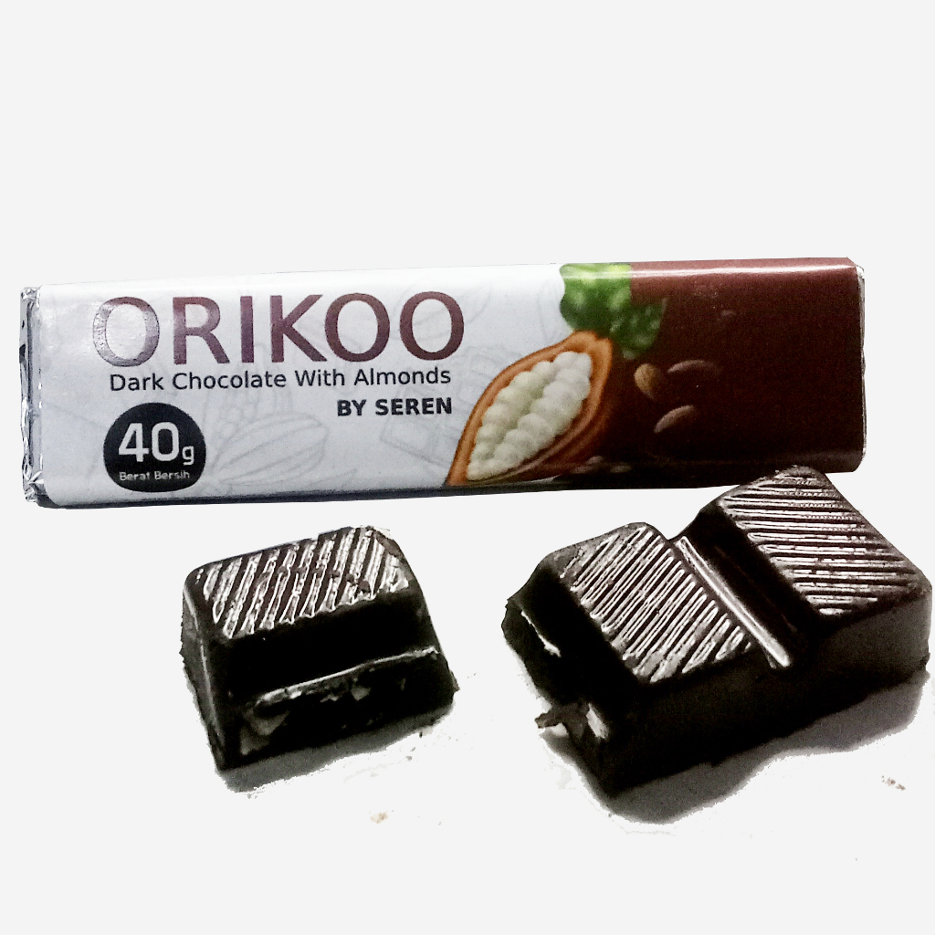 

Dark Coklat Almond | Bar Chocolate Less Sugar Isi Almond Panggang (40 Gram) By Seren