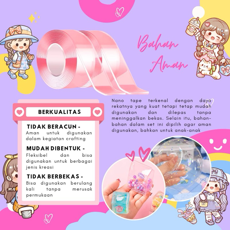 

[Whispers] Nano Double Tape Stiker MASU/Masu Sticker/Nano Double Tape Fancy/Mainan Balon Nano Tape