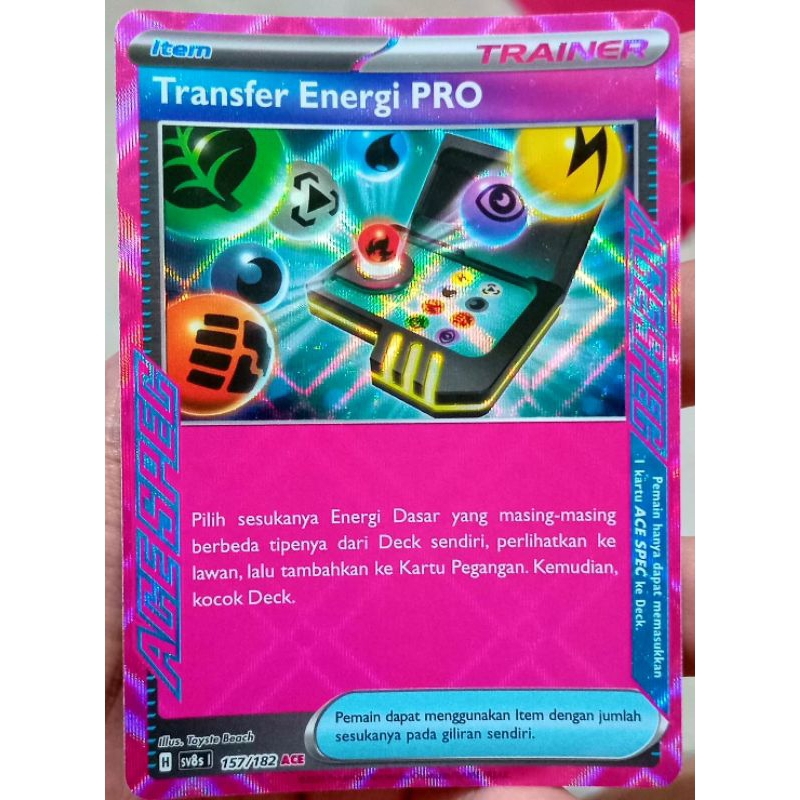 KARTU POKEMON ACE TRAINER TRANSFER ENERGI PRO INDONESIA HOLO