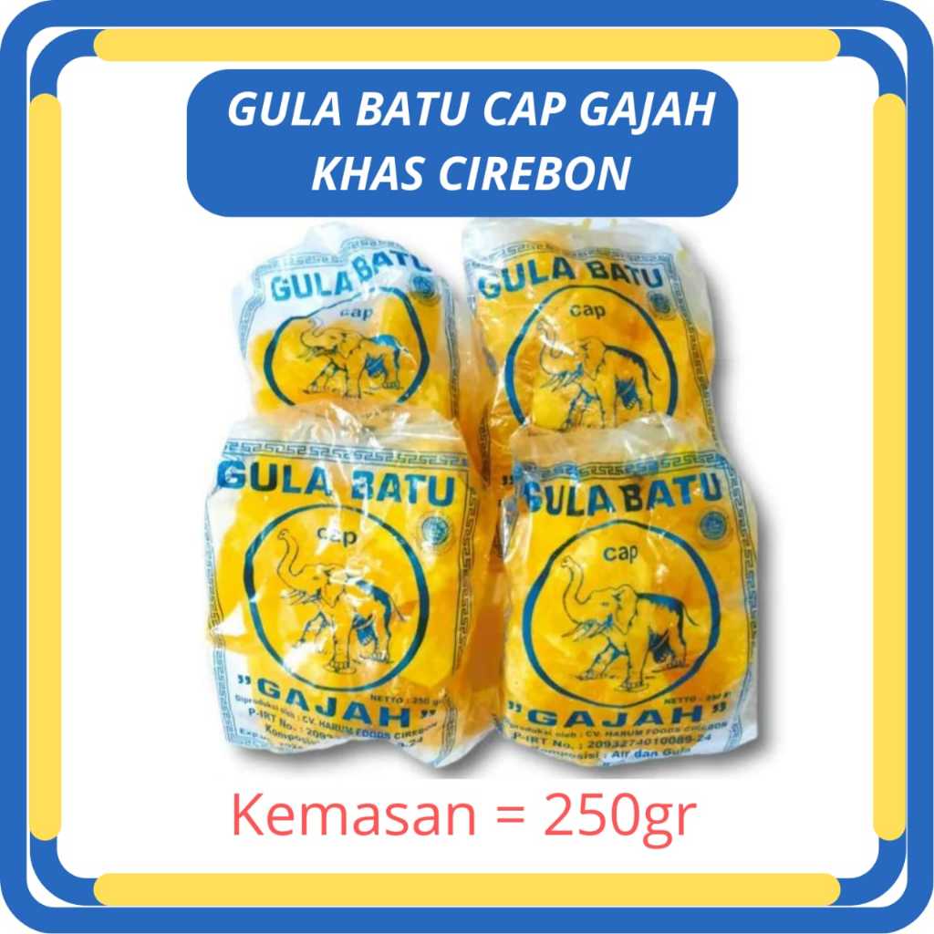 

Gula Batu Kuning Cap Gajah 250gr