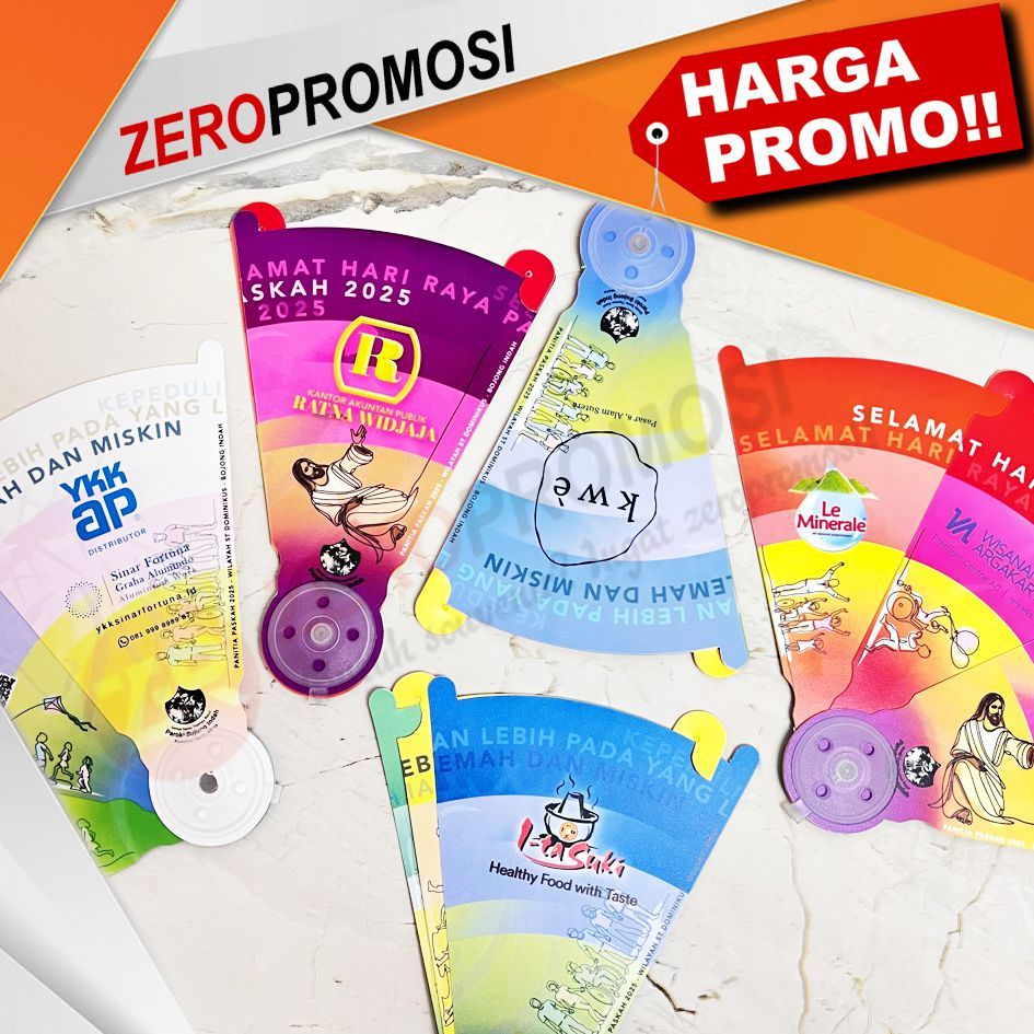 Souvenir Paskah Kipas Buku PVC Custom Design Hari Paskah