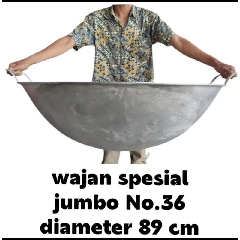 Wajan Kuali Jumbo Besar Wajan Spesial Ukuran Besar 90 cm Alumunium Tebal Anti Lengket Anti Pecah Waj