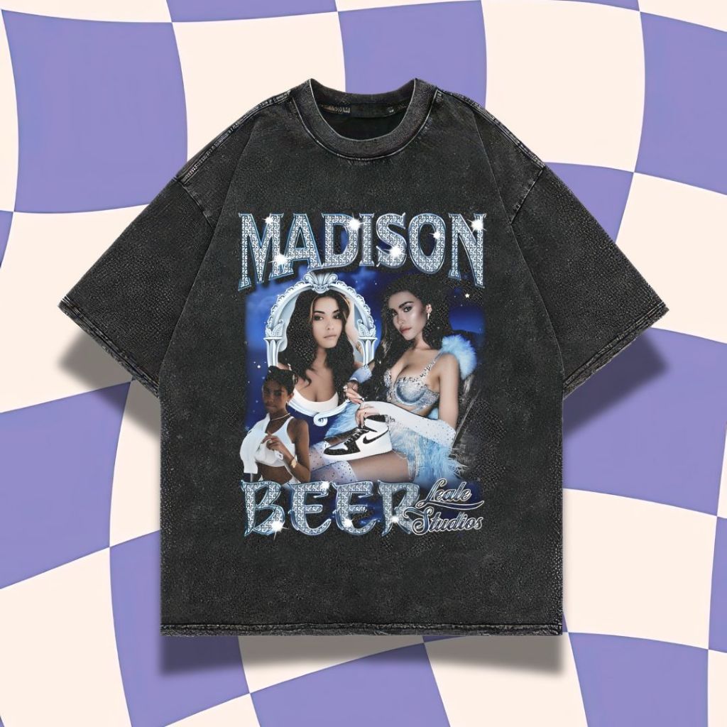 Purple Haze "Madison Beer" Oversized T-Shirt | Stone Wash | Kaos Madison Beer | Kaos Oversize | Vint