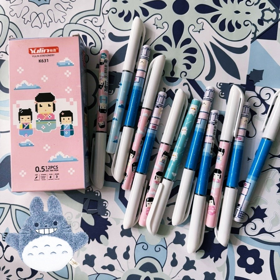 

[BOX/12PCS] YULIN GEL PEN K-631 PEN MURAH