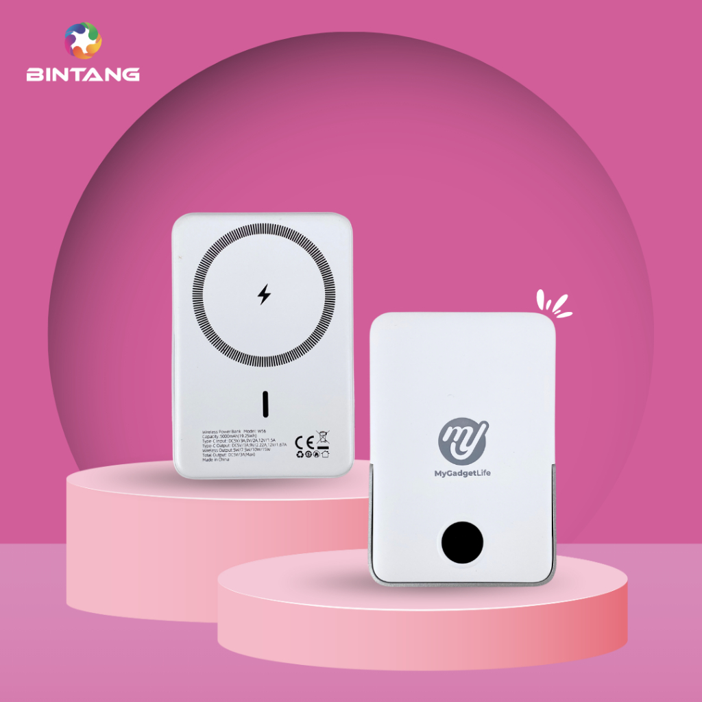 POWER BANK WIRELES MAGNETIC 5000 MAH MY W56