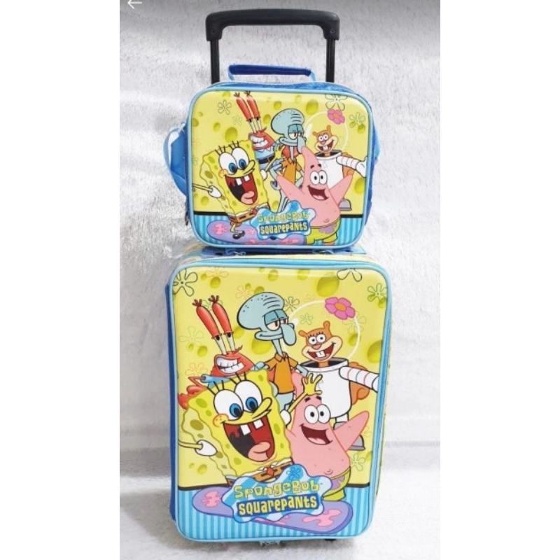 tas koper spongebob lunch bag spongebob trolley bag karakter spongebob tas sekolah roda trolley spon