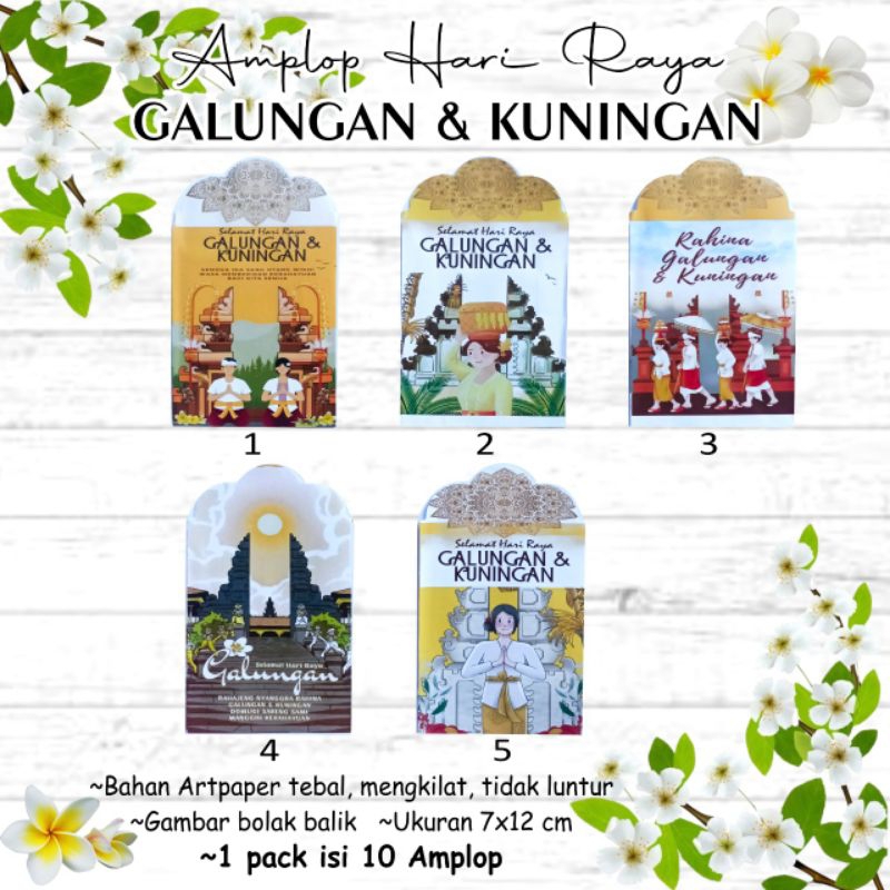 

AMPLOP GALUNGAN & KUNINGAN ISI 10 AMPLOP ~ murah
