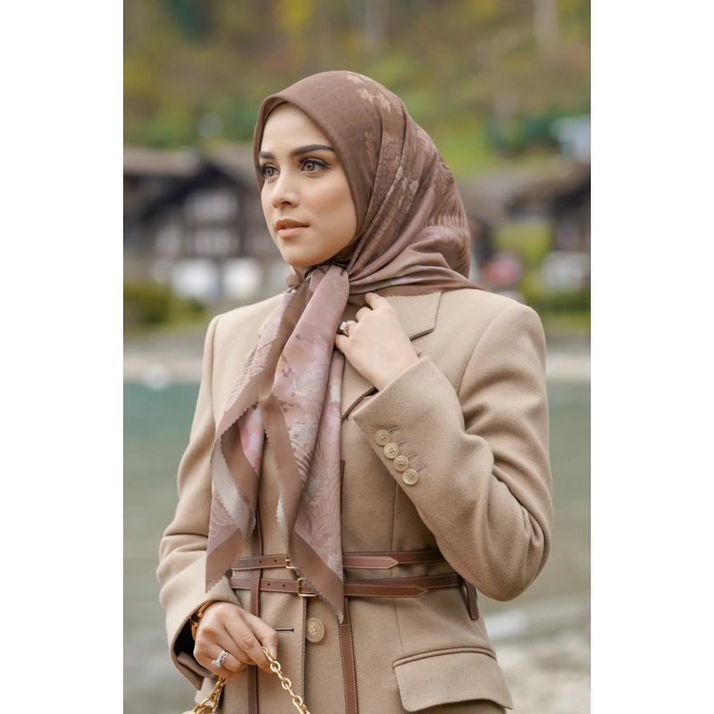 Buttonscarves Iseltwald Voile Square - Cocoa