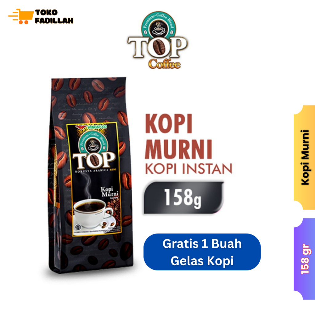 

Top Coffee Kopi Murni 158 gr + 1 Gelas Top Kopi