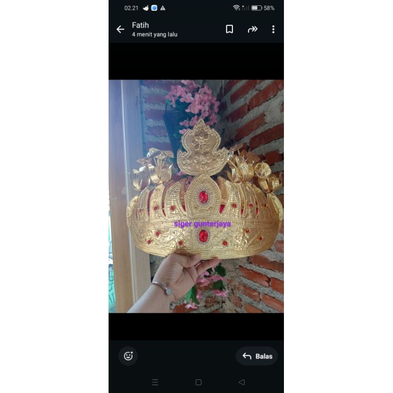 siger Lampung/siger cantik/mahkota adat Lampung