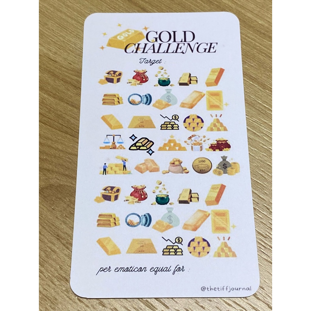 

SAVING CHALLENGE | CASH STUFFING | BUDGETING CARD - GOLD