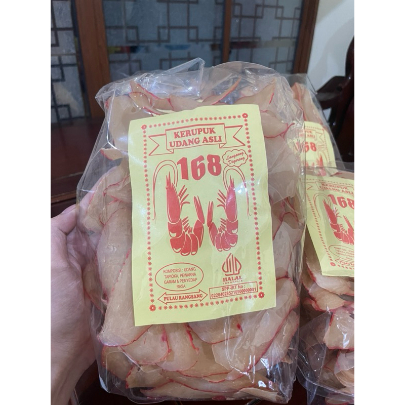 

Kerupuk Udang 168 Kering Khas Pulau Rangsang 200gr Gurih Packing Kotak