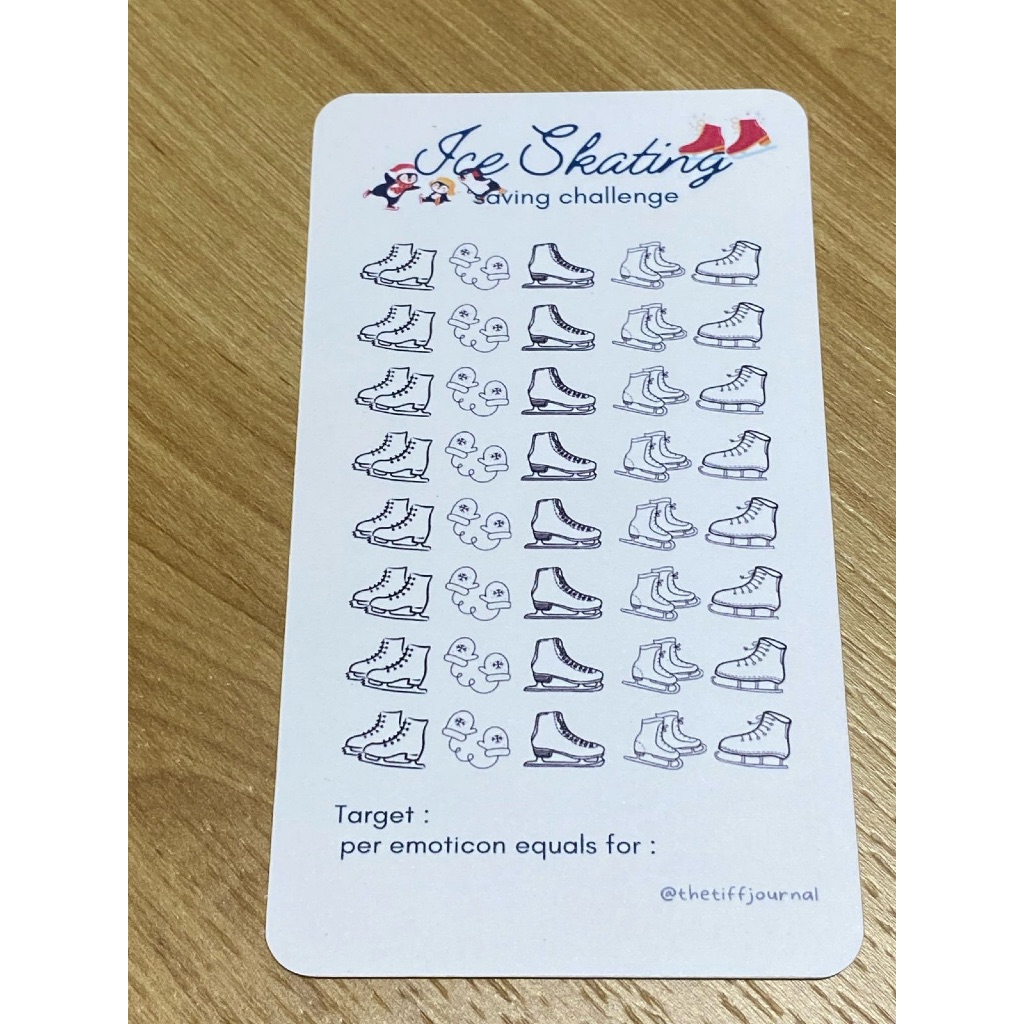 

SAVING CHALLENGE | CASH STUFFING | BUDGETING CARD - ICE SKATING