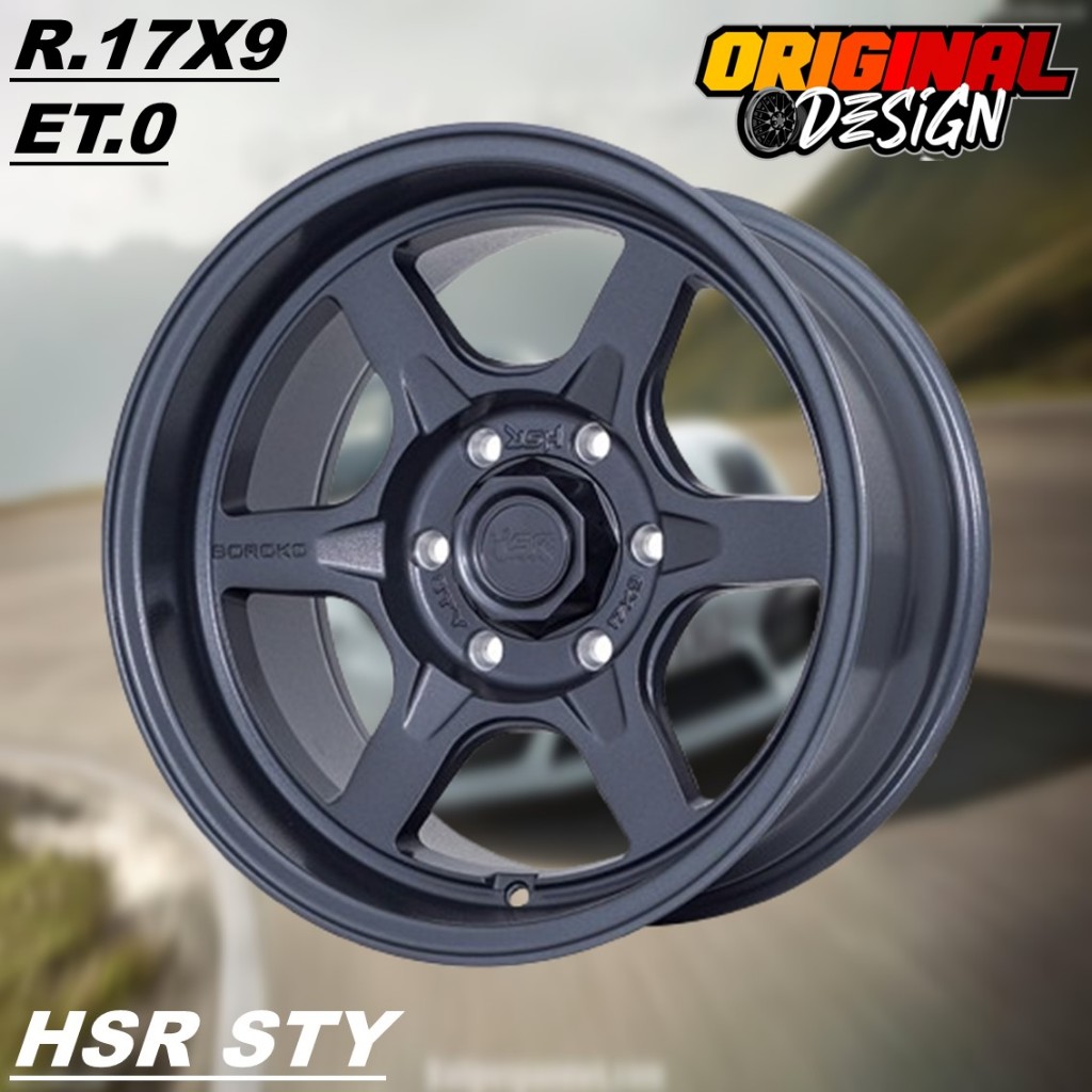 Velg Racing Hsr Ring 17 Lubang Baut 6 HSR STY R17 Warna Grey Pajero, Fortuner, Phanter