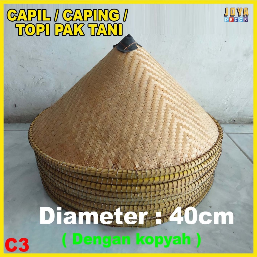CAPIL PAK TANI / CAPING TOPI PETANI / CAPIL TANI DIAMETER 40CM / KODE GAMBAR C3
