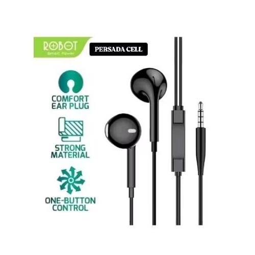 Headset Robot RE10 Wired Headset Wired Earphone Super Bass Original