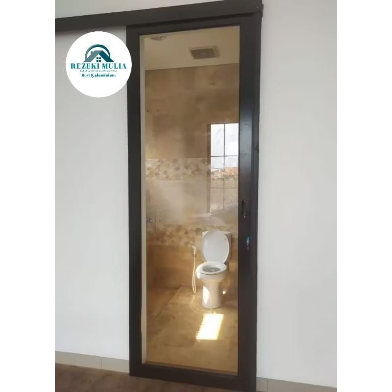 Pintu sleding gantung aluminium kaca