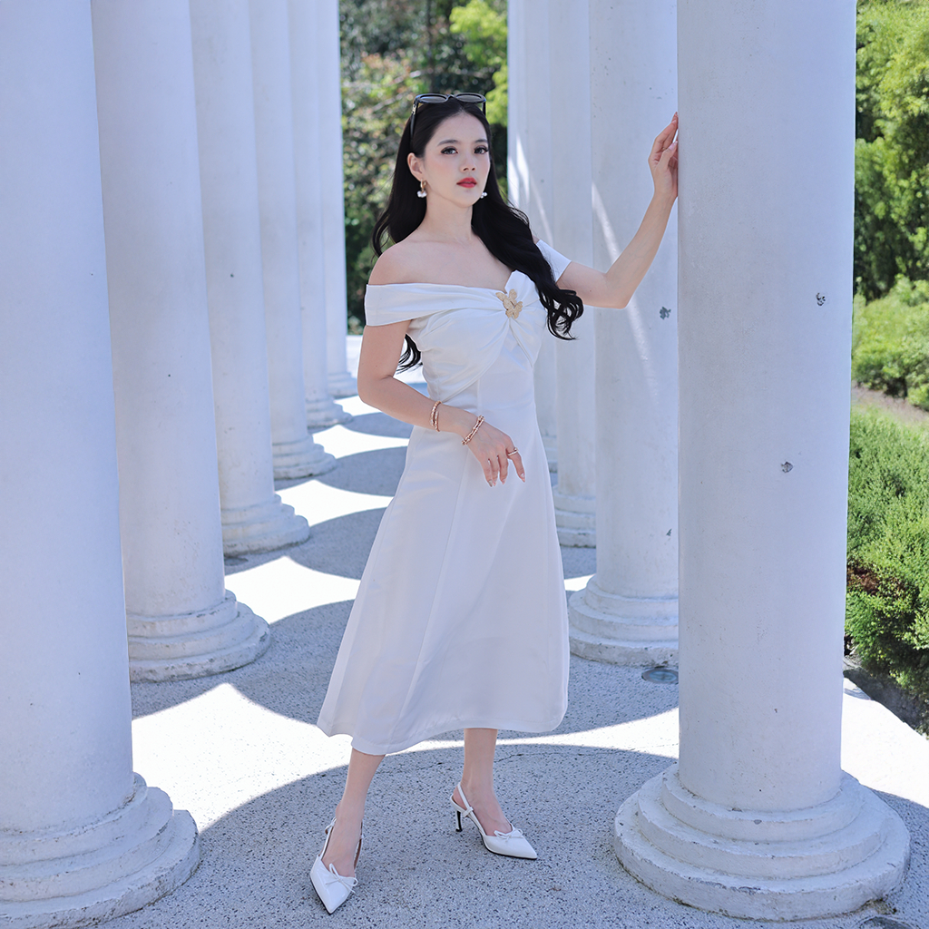 VIELLA CLOTHING - GRACE DRESS | Setelan Baju Wanita Panjang Long Dress 2025 | Korean Style