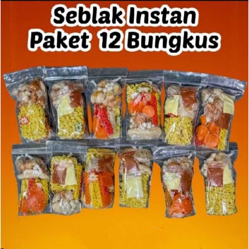 

PAkET HEMAT SEBLAK INSTAN 12 BUNGKUS/GRATIS 1 BUNGKUS