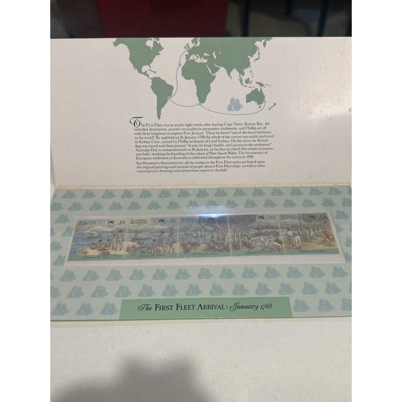 

Perangko Kuno Australia The First Fleet January 1788 Internasional Mancanegara