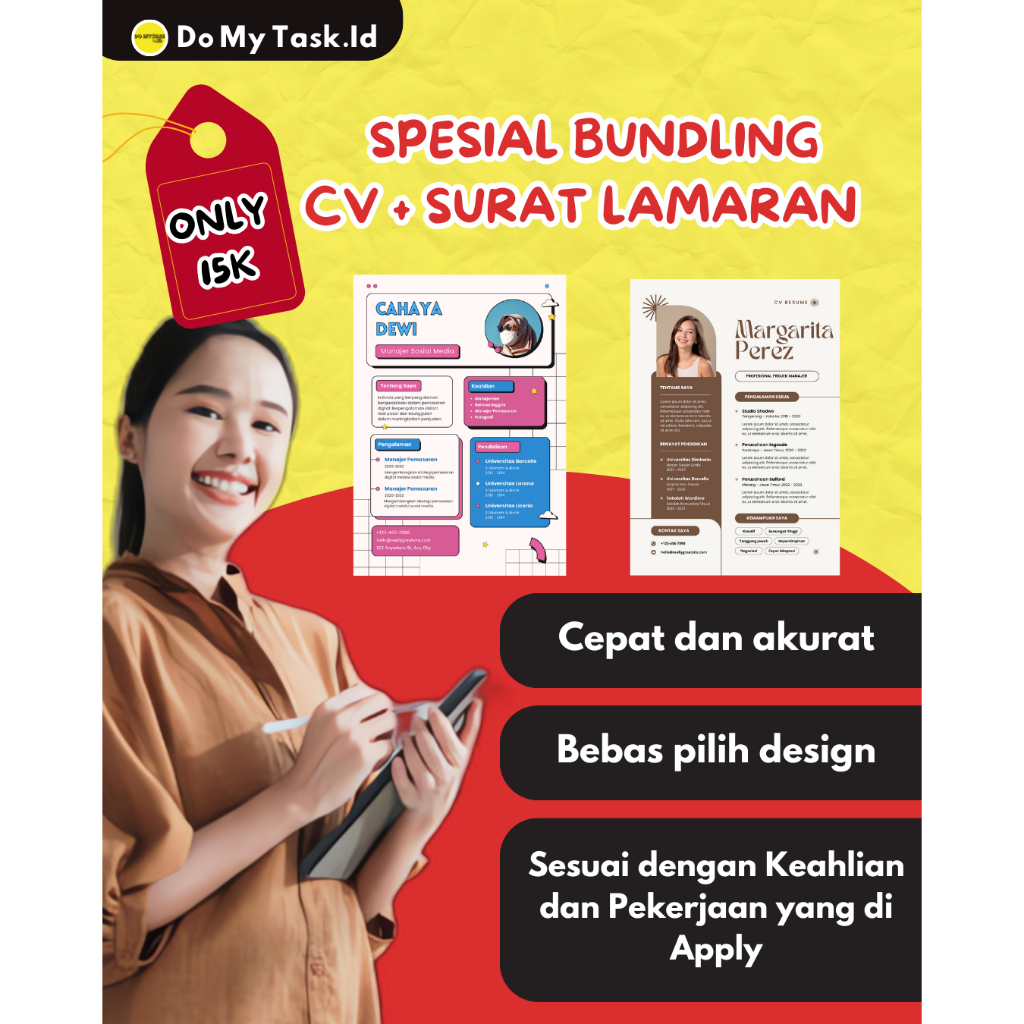 Jasa Bikin CV dan Surat Lamaran Kerja Cepat