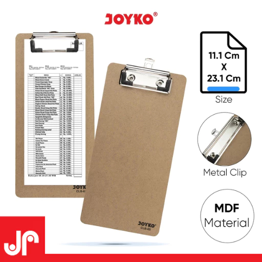 

Joyko Clipboard / JOYKO CLB-65 papan jalan kecil ukuran menu clip board alas ujian