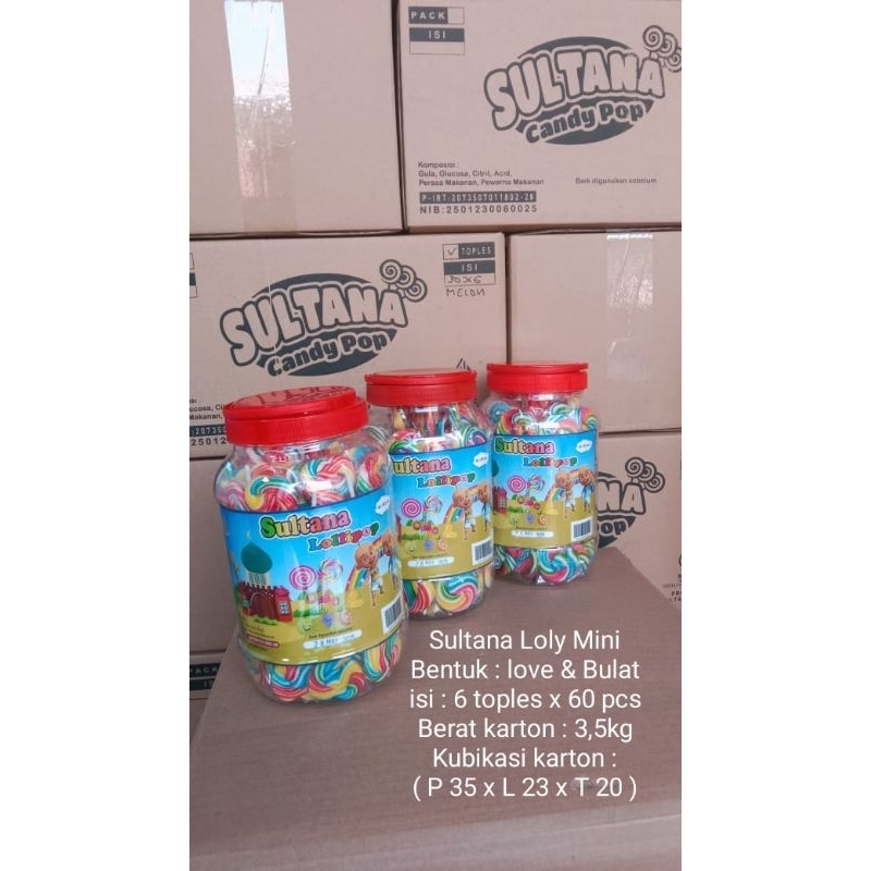 

1 karton permen lolipop karakter Bulat isi 6toples