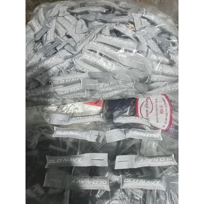 

label merek brand tag old navy kancing bantalan merek